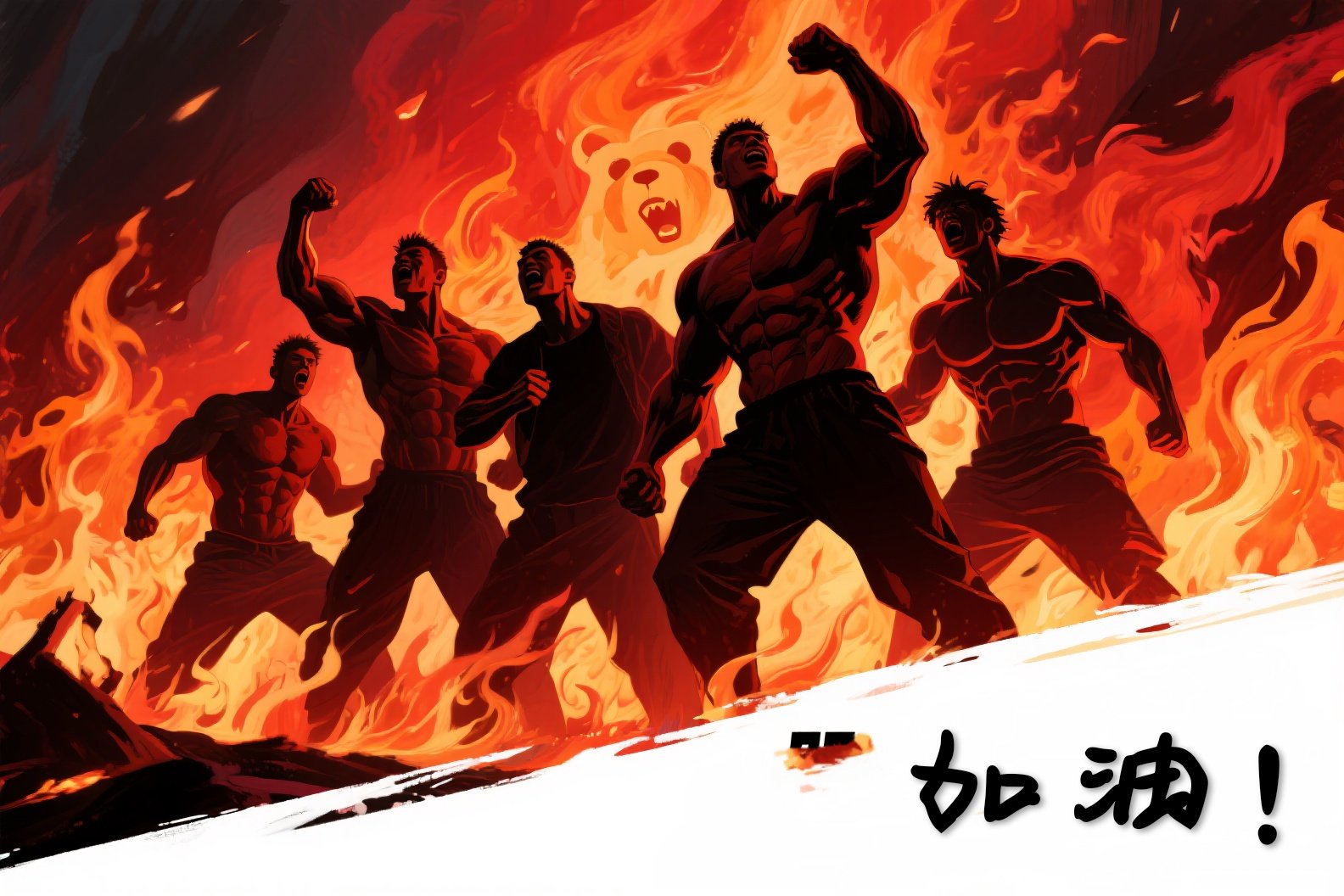 战斗！两队之间的对抗引起球迷的热血沸腾